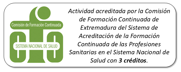 Acreditado con 3 créditos CFC por la Comisión de Formación Continuada de Extremadura